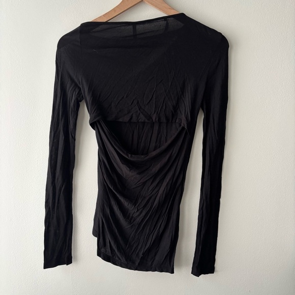 Helmut Lang Scala Asymmetrical Top - Basalt Black Sz XS NWT - Picture 6 of 12